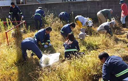 除草作業の様子 （前田公園）